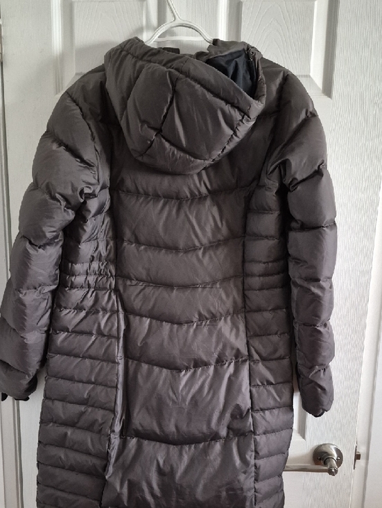 Columbia Gray Long Quilted Puffer Coat with Hood - Picture 5 of 5